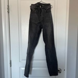 Skinny leg grey wash stretch denim